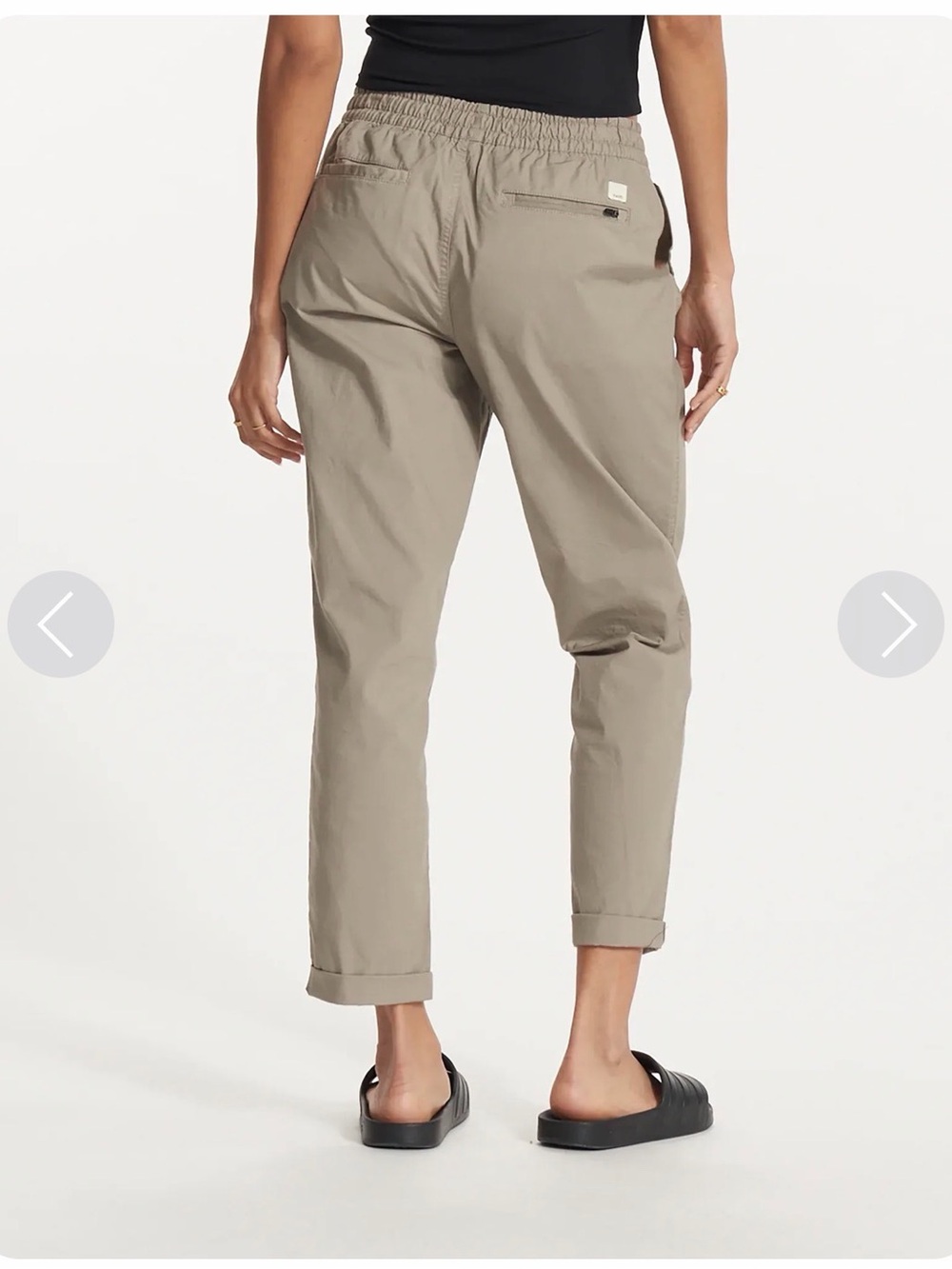 Vuori Olive Drawstring Joggers with Cuffed Hem - Picture 4 of 9